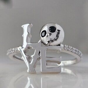 RARE Jack Skellington Love Ring, Nightmare Before - 925 Sterling Silver Disney